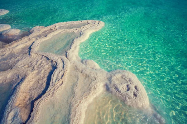 Textura Del Mar Muerto Orilla Del Mar Salado — Foto de Stock