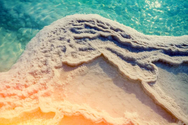 Texture Dead Sea Salt Sea Shore — Stock Photo, Image