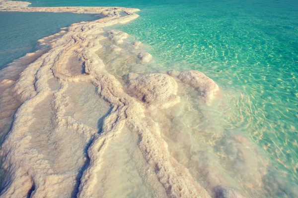 Textura Del Mar Muerto Orilla Del Mar Salado — Foto de Stock