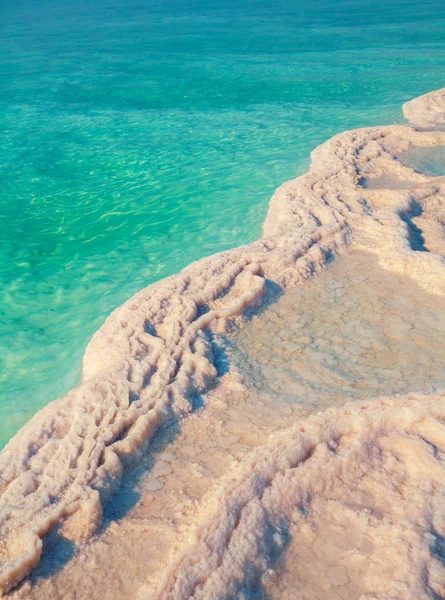 Texture Dead Sea Salt Sea Shore — Stock Photo, Image