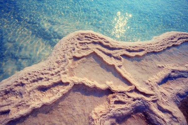Texture Dead Sea Salt Sea Shore — Stock Photo, Image