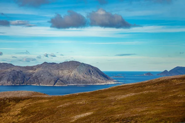 Utsikt Över Fjorden Vacker Natur Norge Arctic Bay Mageroya Nordkapp — Stockfoto