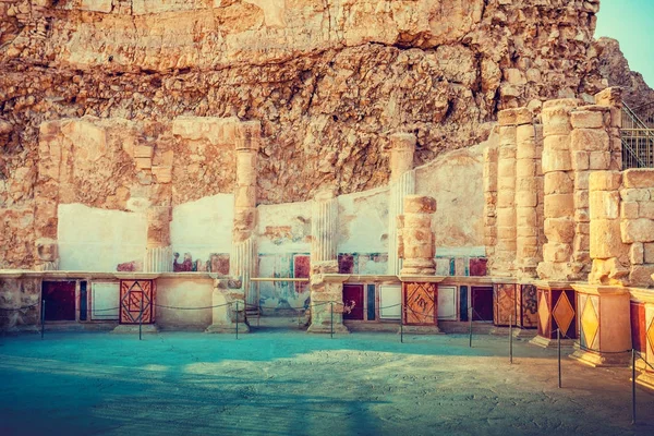 Ruínas Palácio Masada Rei Herodes Israel — Fotografia de Stock