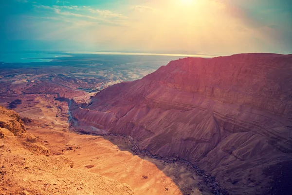 美しい日の出山 Judaean マサダ イスラエル — ストック写真