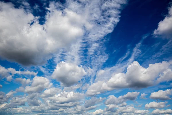 Ciel Bleu Nuageux Fond — Photo