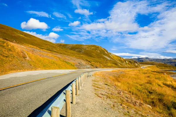 Route Courbe Montagne Nature Norvège — Photo