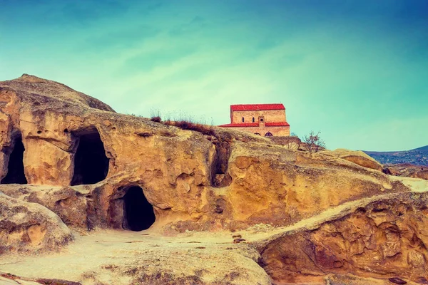 Античный Пещерный Город Уплиссихе Грузия Европа — стоковое фото