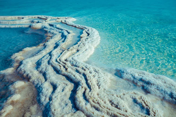 Textura Del Mar Muerto Orilla Del Mar Salado — Foto de Stock