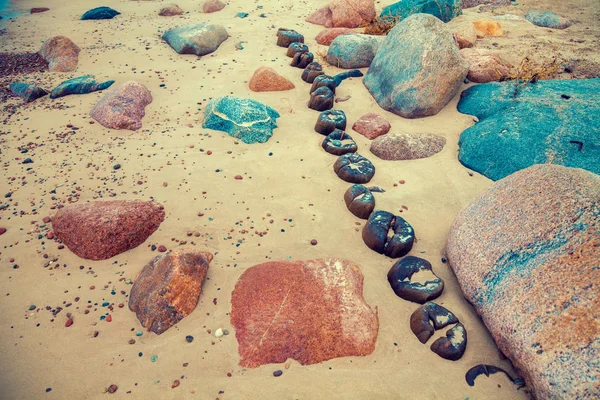 Sea Shore Beach Sand Pebbles — Stock Photo, Image