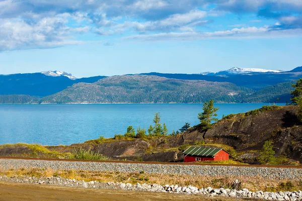 Vue Sur Fjord Avec Belle Montagne Belle Nature Norvège — Photo