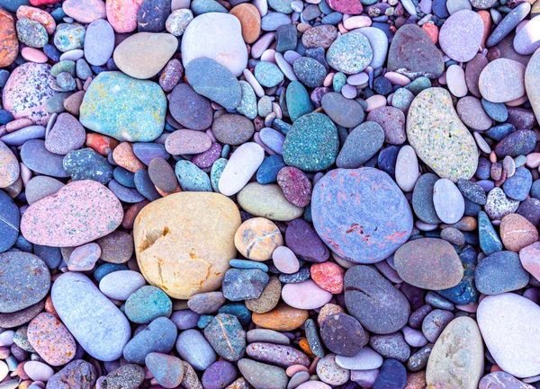 自然なヴィンテージ カラフルな小石の背景 — ストック写真