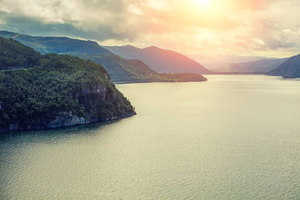 Mooie Fjord Scandinavische Landschap Prachtige Natuur Van Noorwegen — Stockfoto
