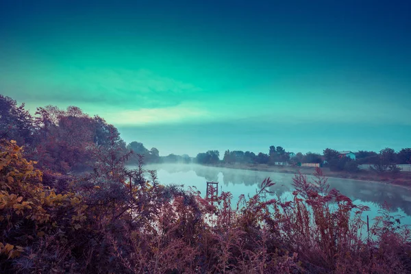 Лэйкшор Рассвете Красивая Природа Осенью — стоковое фото