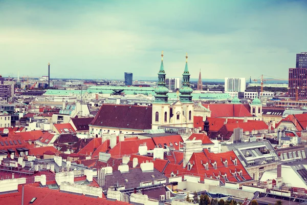 Luftaufnahme Der Altstadt Von Wien Vom Stephans Dom Österreich Europa — Stockfoto