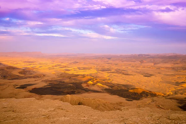 Machteš Ramon Kráter Poušti Negev Izrael — Stock fotografie