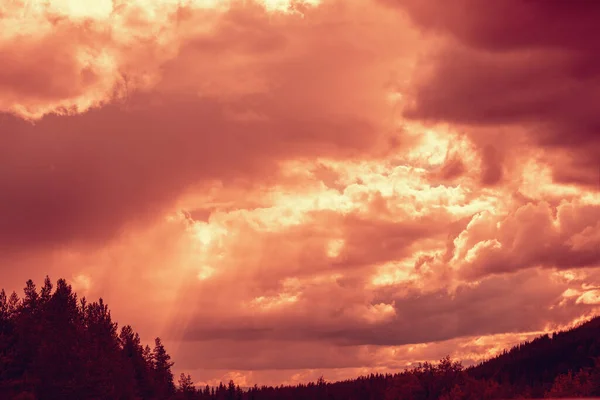 Noite Céu Dramático Pôr Sol Fundo Natural — Fotografia de Stock