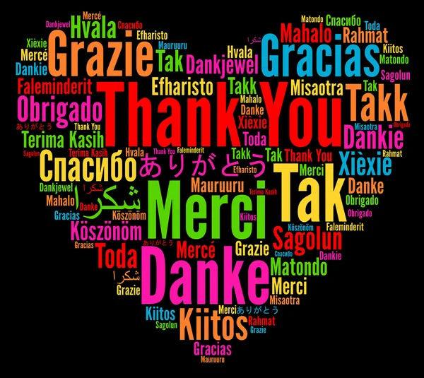 Thank You illustration word cloud in different languages