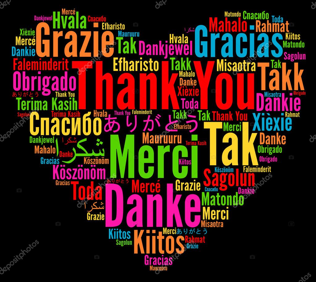 Thank You illustration word cloud in different languages Stock Photo by ...