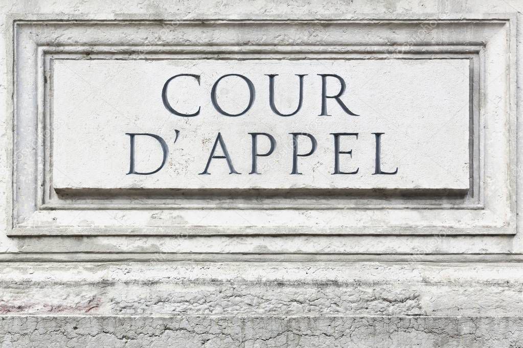 Court of appeal called cour d'appel in french, France 