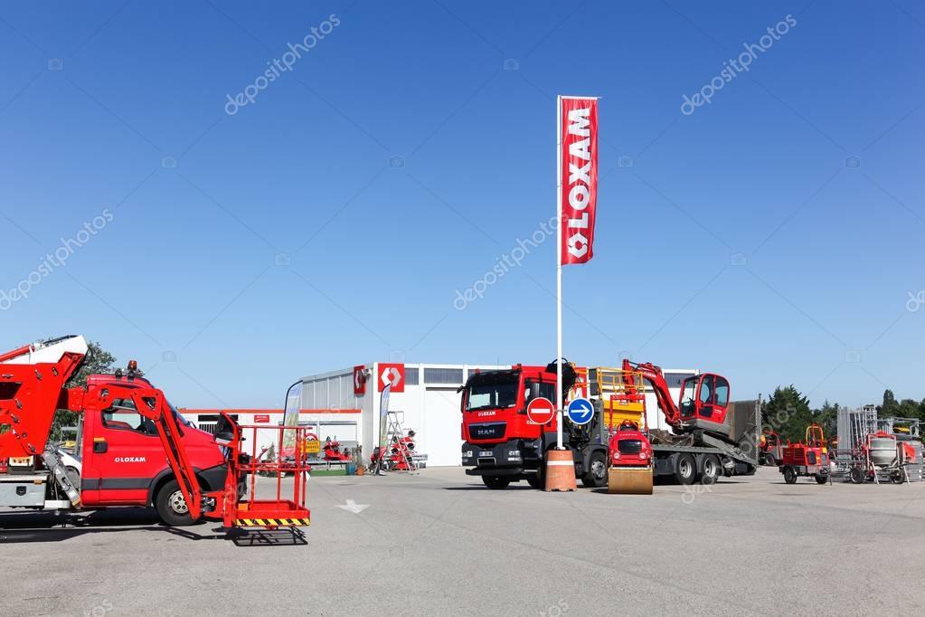 Lyon, France - July 3, 2016: Loxam rental company building. Loxam is a French company of rental equipment in Europe