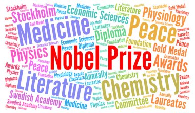 Nobel Ödülü kelime bulutu 