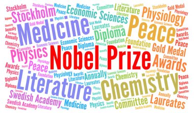 Nobel prize word cloud  clipart