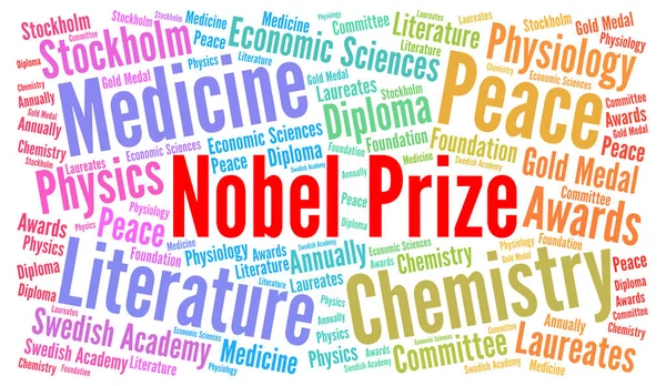 Nobel Ödülü kelime bulutu 
