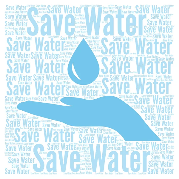 Save water word cloud concept