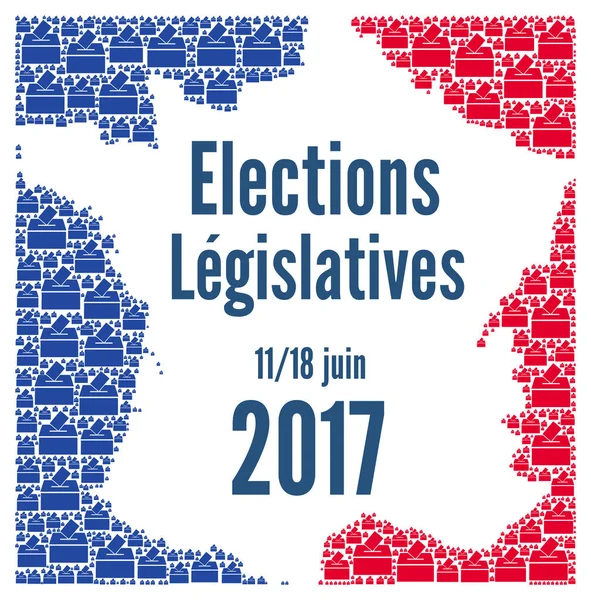 Eleição legislativa francesa 2017 para a Assembleia Nacional em França — Fotografia de Stock