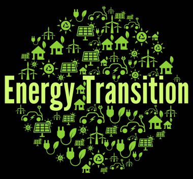 Enerji geçiş konsept illüstrasyon