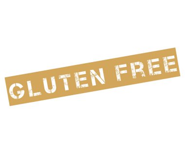 Lastik damga metni gluten ücretsiz ile 