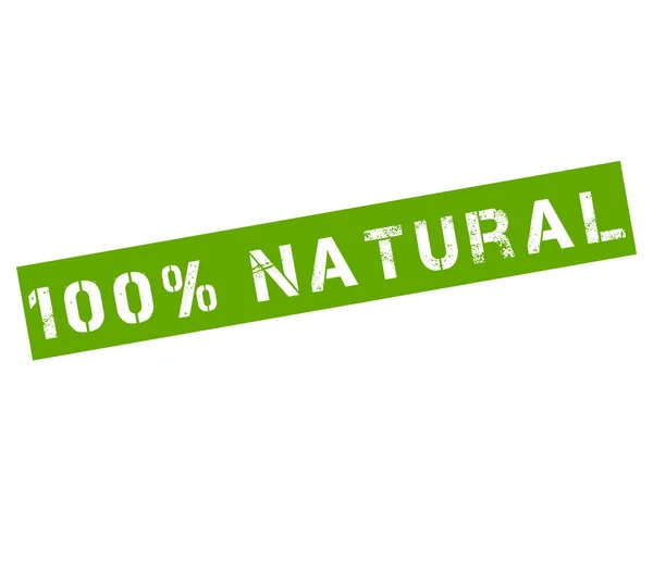 A szöveg 100 %-ban természetes gumibélyegző — Stock Fotó