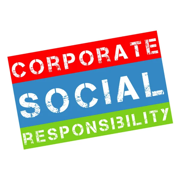 КСВ штамп корпоративної соціальної відповідальності — стокове фото
