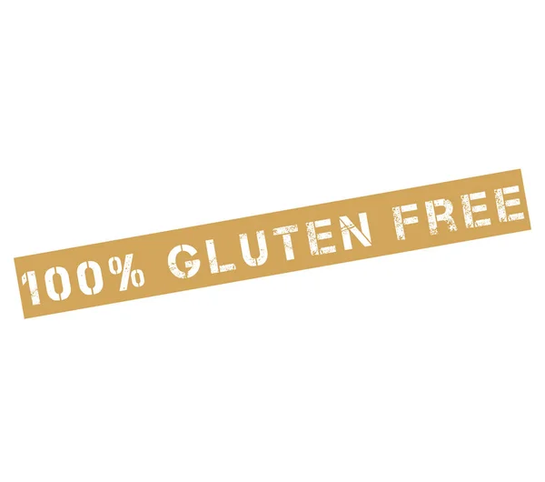 Rubber stamp label with text 100% gluten free — Stock Photo, Image