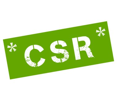 Lastik damgası ile metin csr kurumsal sosyal sorumluluk 