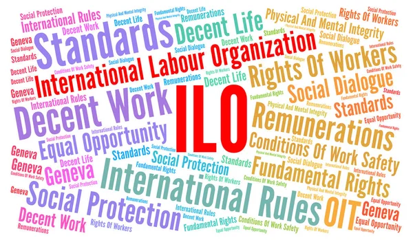 ILO szó felhő — Stock Fotó