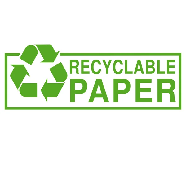 Recyclable paper symbol — Stock Photo, Image