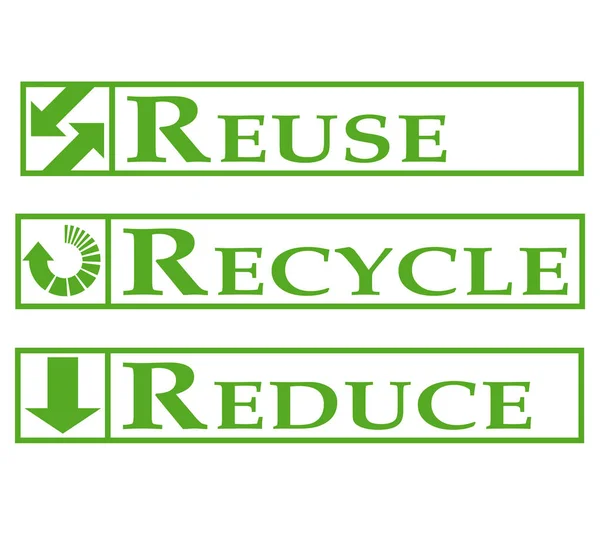 Reuse, recycle, csökkentése — Stock Fotó