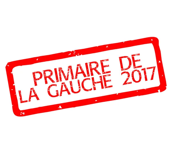 Штамп з текстом Соціалістична президентських первинного 2017 французькою мовою — стокове фото