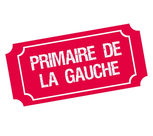 Билет с текстом социалистических президентских праймериз 2017 года на французском языке — стоковое фото