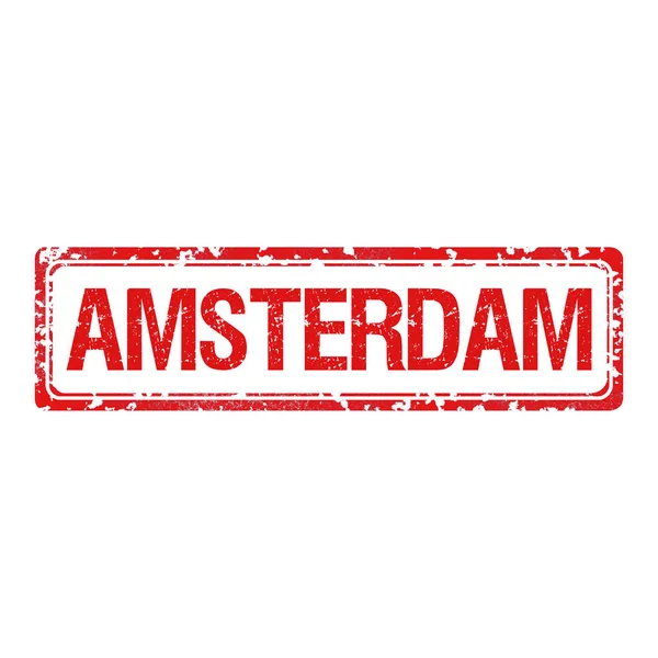 Razítko s textem Amsterdam — Stock fotografie