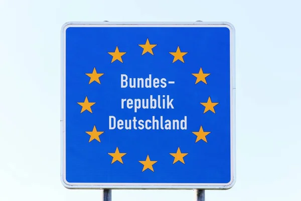 Germany border sign — Stock Photo, Image