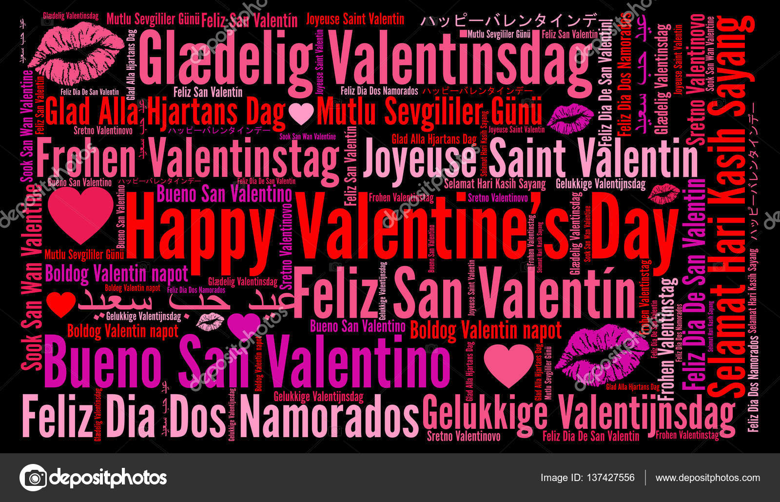 Happy valentine's day word cloud — stock photo © mary981 #5612491 Happy Valentine's day in different languages — Stock Photo © ricochet69