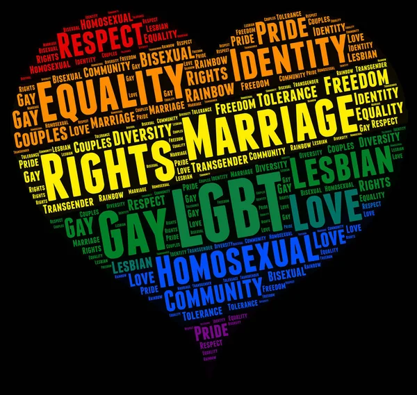 ゲイの権利の概念の単語の雲 — ストック写真