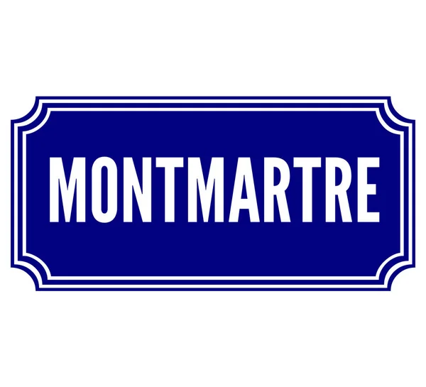 Montmartre w Paryżu ulica znak — Zdjęcie stockowe