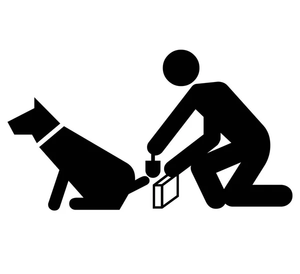 Sign to clean up after dog pooping — Stock Photo, Image