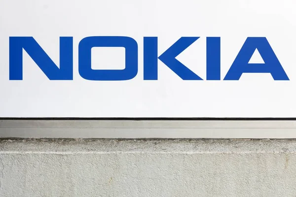 Nokia logo on a wall — Stock Photo, Image