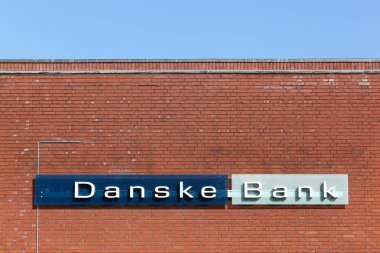 Danske bank logosu bir duvar