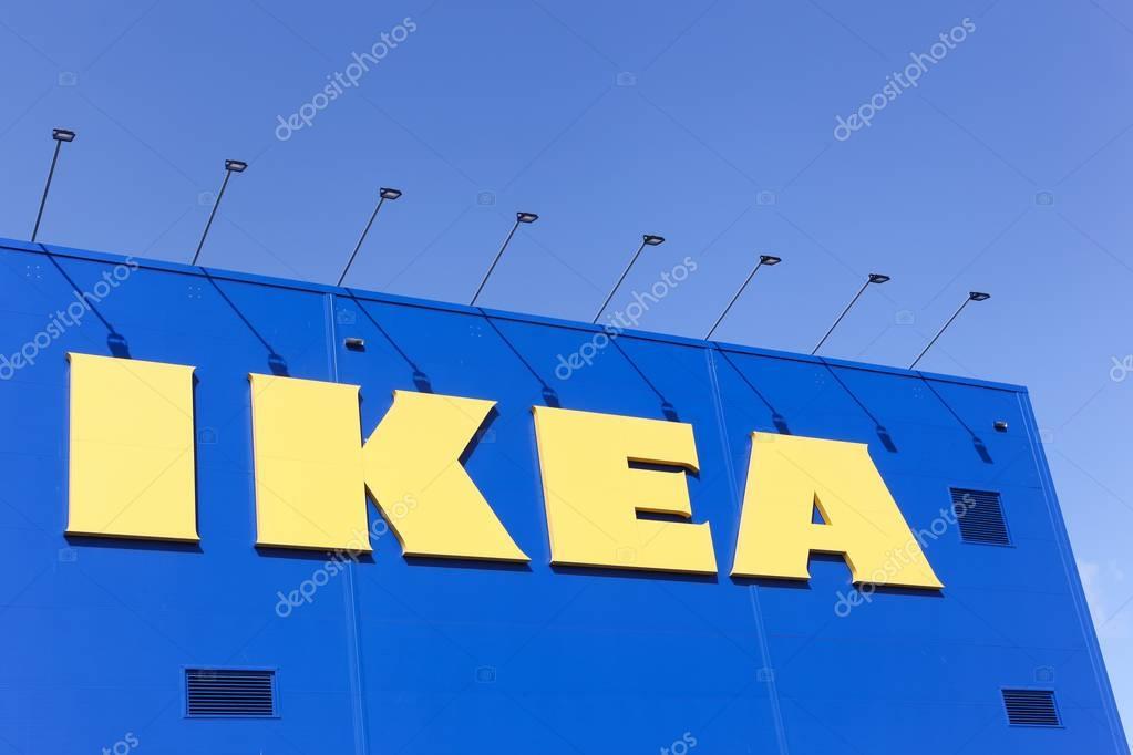 Odense, Denmark - April 2, 2017:  IKEA store. IKEA is a multinational group of companies that designs, sells ready-to-assemble furniture. IKEA owns and operates 353 stores in 46 countries