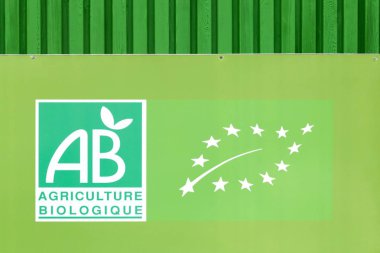 Tarım biologique Fransızca Fransa denilen organik tarım etiket